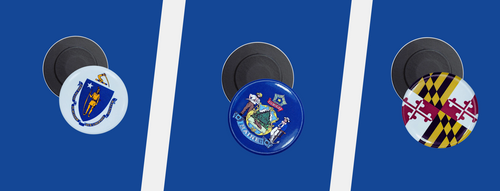 State Flag Round Magnets