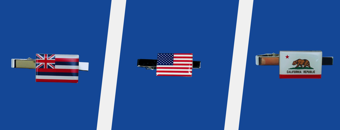 State Flag - Tie Clips