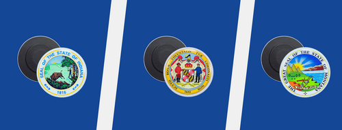 State Seal Round Magnets