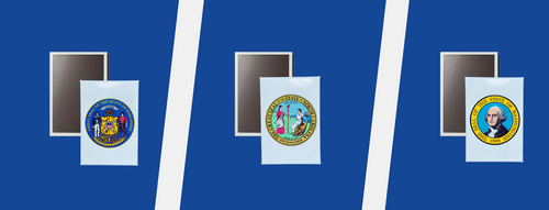 State Seal Vertical Magnets