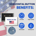Horizontal Button - State Flag Minnesota - USA
