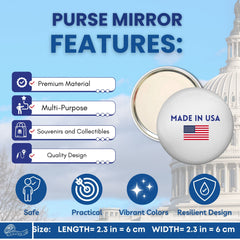 Purse Mirror - State Flag Wisconsin - USA