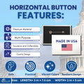 Horizontal Button - State Flag Minnesota - USA