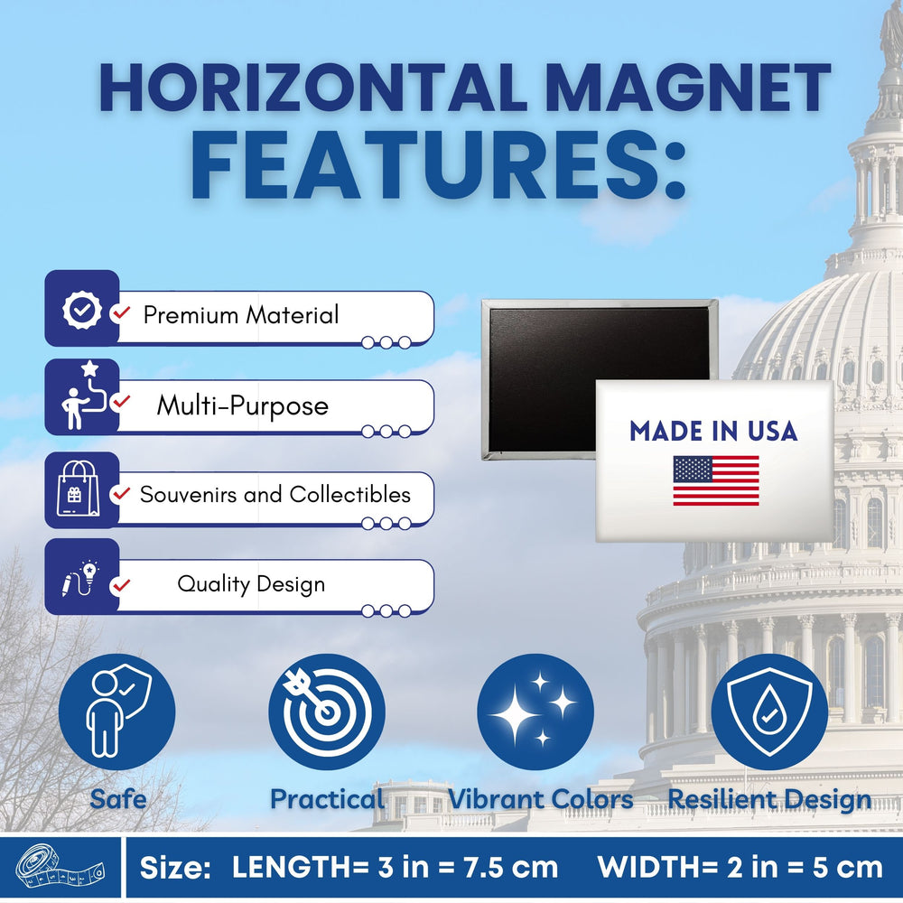 Horizontal Magnet - State Flag Wisconsin - USA