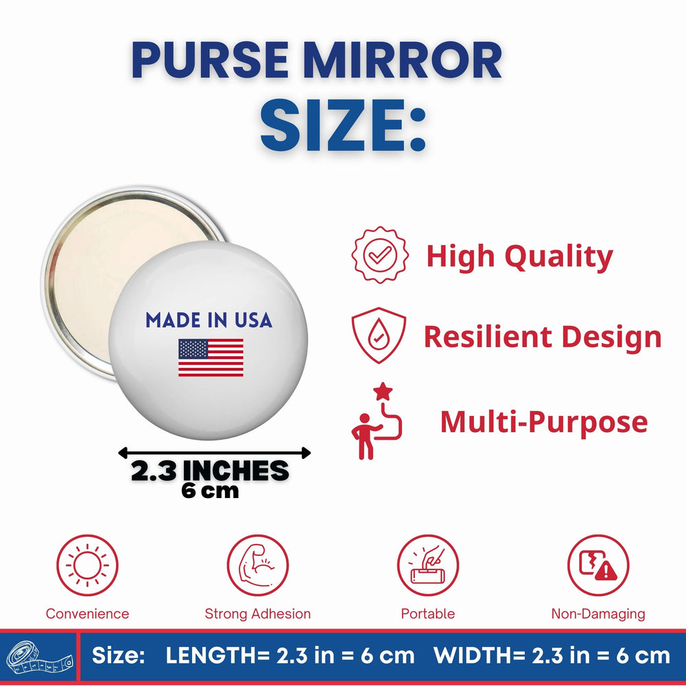 Purse Mirror - State Flag Wisconsin - USA