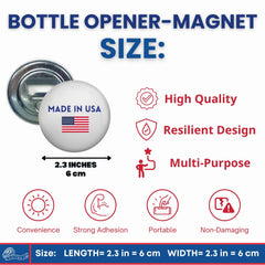 Bottle Opener - Magnet - State Seal New Hampshire - USA