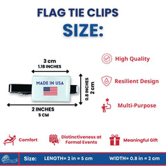 Tie Clip - Flag United States - Usa