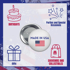 Round Button - State Flag Wisconsin - USA