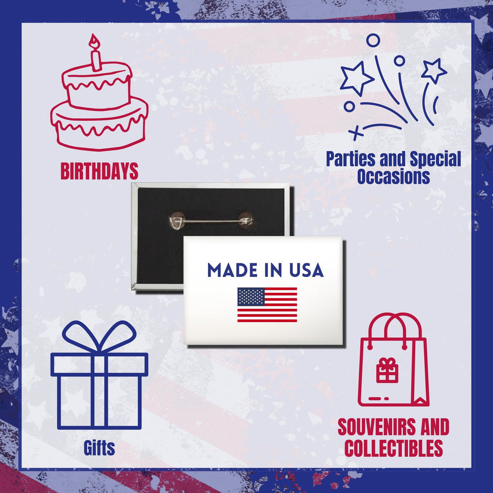 Horizontal Button - State Seal Arkansas - USA