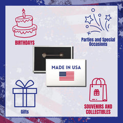 Horizontal Button - State Seal Arkansas - USA