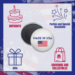 Round Magnet - Flag United States - USA