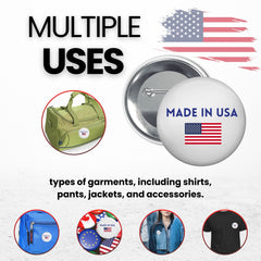 Round Button - State Flag Wisconsin - USA