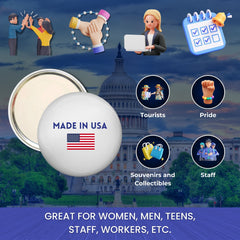 Purse Mirror - State Flag Wisconsin - USA