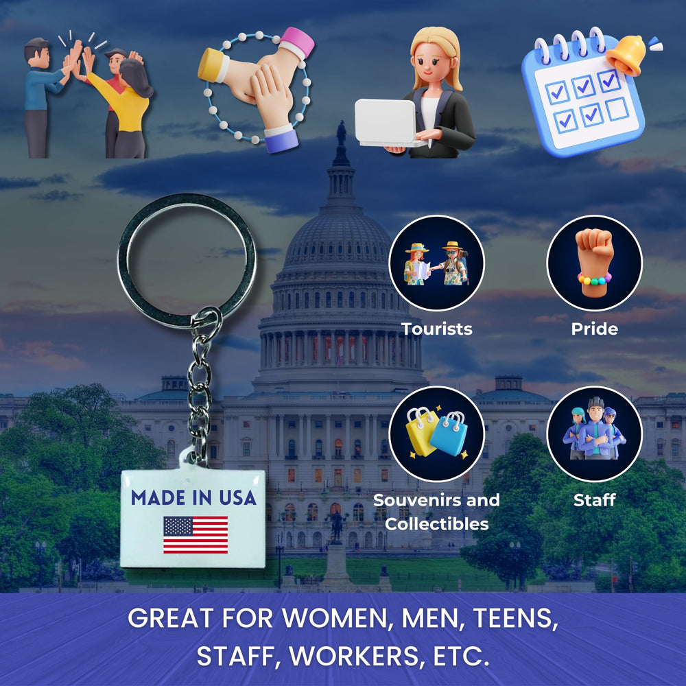 Metal Keychain - State Flag Delaware - USA