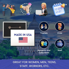 Horizontal Button - State Seal Arkansas - USA