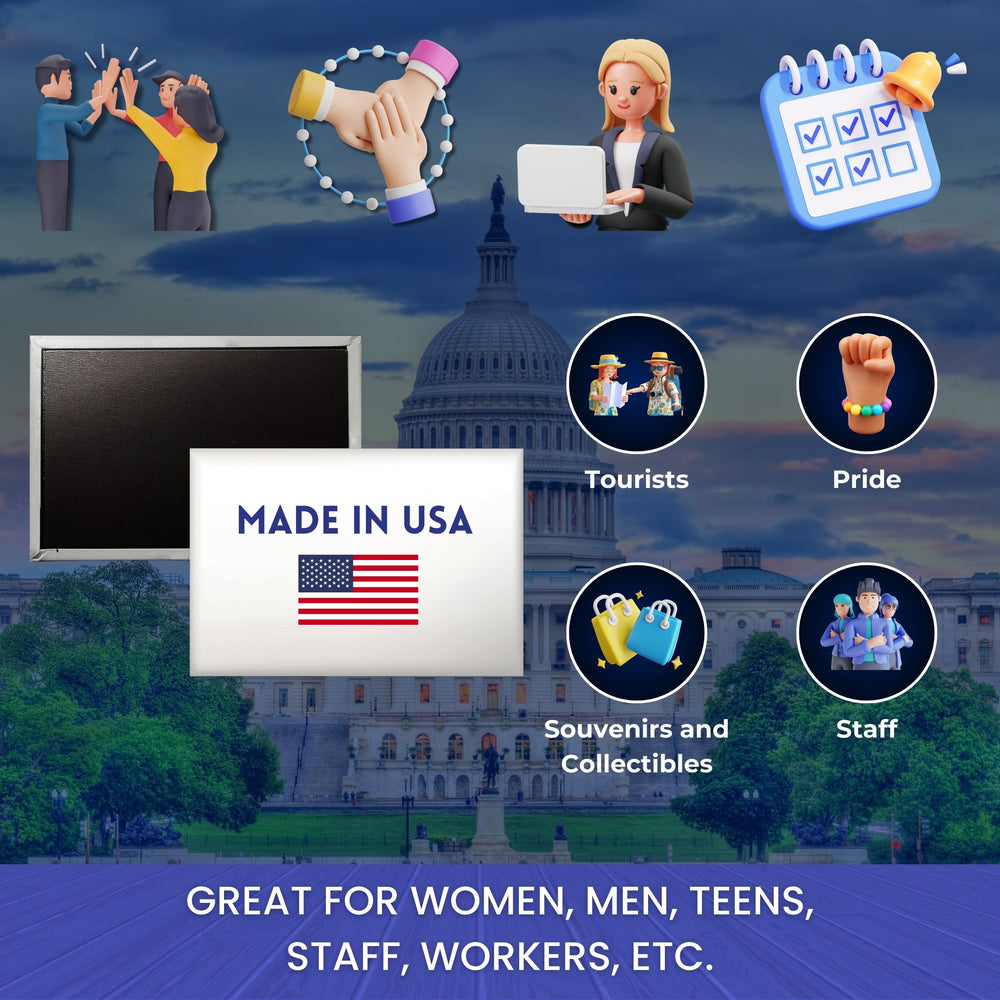 Horizontal Magnet - State Flag Wisconsin - USA