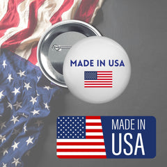 Round Button - State Flag Wisconsin - USA