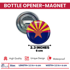 Bottle Opener-Magnet - State Flag Arizona - USA