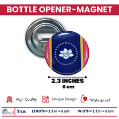 Bottle Opener-Magnet - State Flag Mississippi - USA