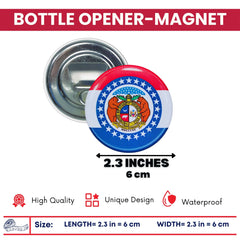 Bottle Opener-Magnet - State Flag Missouri - USA
