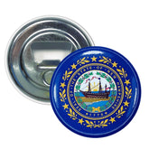 Bottle Opener-Magnet - State Flag New Hampshire - USA