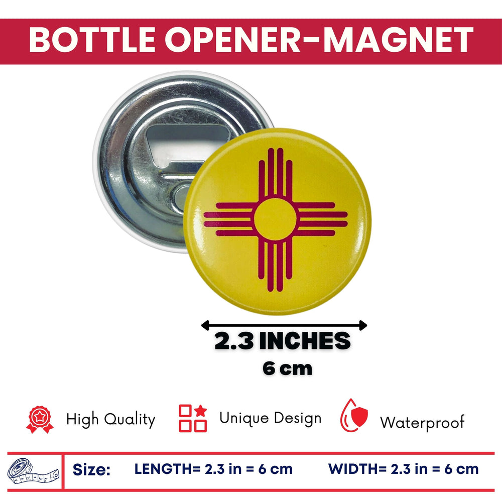 Bottle Opener-Magnet - State Flag New Mexico - USA
