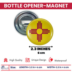 Bottle Opener-Magnet - State Flag New Mexico - USA