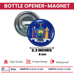 Bottle Opener-Magnet - State Flag New York - USA