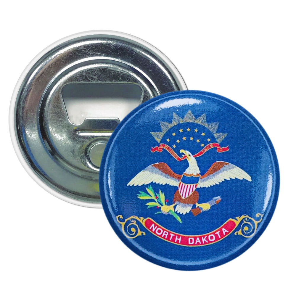 Bottle Opener-Magnet - State Flag North Dakota - USA