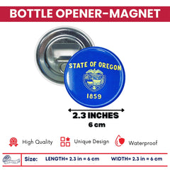 Bottle Opener-Magnet - State Flag Oregon - USA