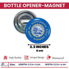 Bottle Opener-Magnet - State Flag South Dakota - USA