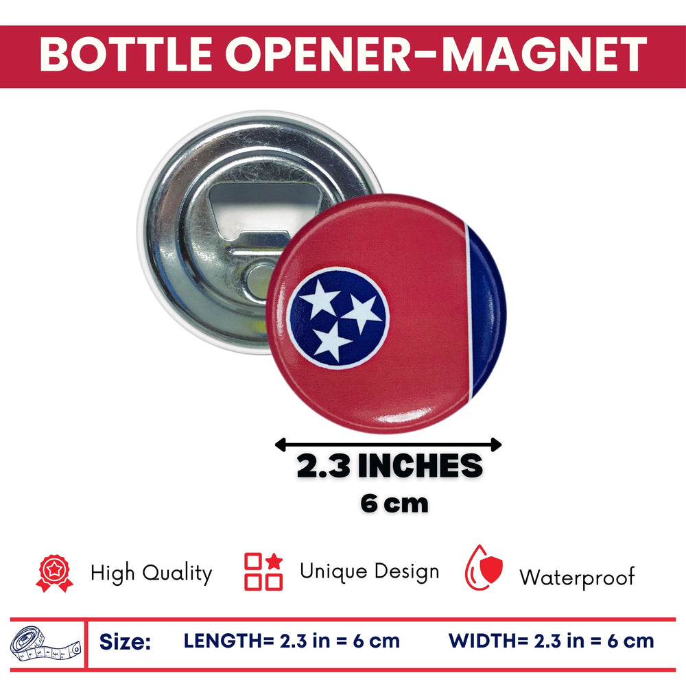 Bottle Opener-Magnet - State Flag Tennessee - USA