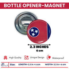 Bottle Opener-Magnet - State Flag Tennessee - USA