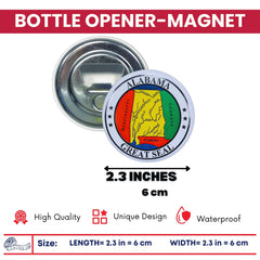 Bottle Opener - Magnet - State Seal Alabama - USA