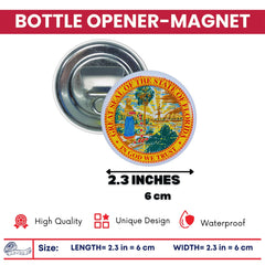 Bottle Opener - Magnet - State Seal Florida - USA