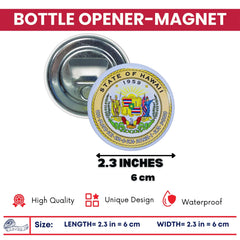 Bottle Opener - Magnet - State Seal Hawaii - USA