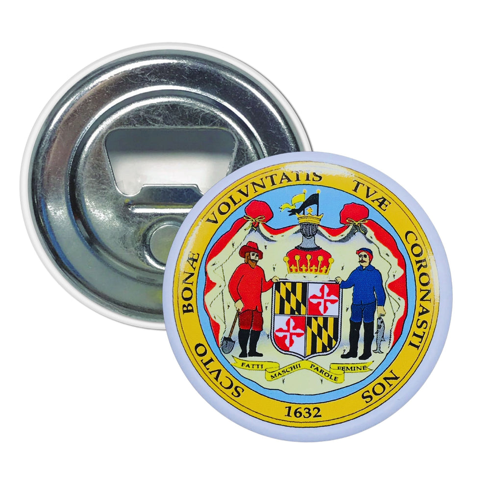 Bottle Opener - Magnet - State Seal Maryland - USA