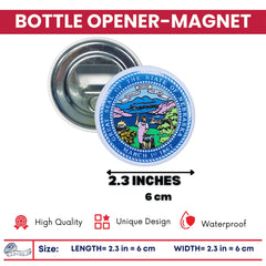 Bottle Opener - Magnet - State Seal Nebraska - USA