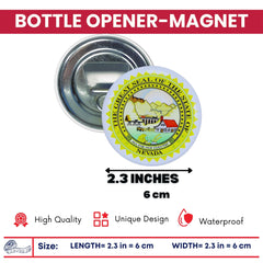 Bottle Opener - Magnet - State Seal Nevada - USA