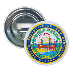Bottle Opener - Magnet - State Seal New Hampshire - USA
