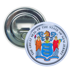 Bottle Opener - Magnet - State Seal New Jersey - USA