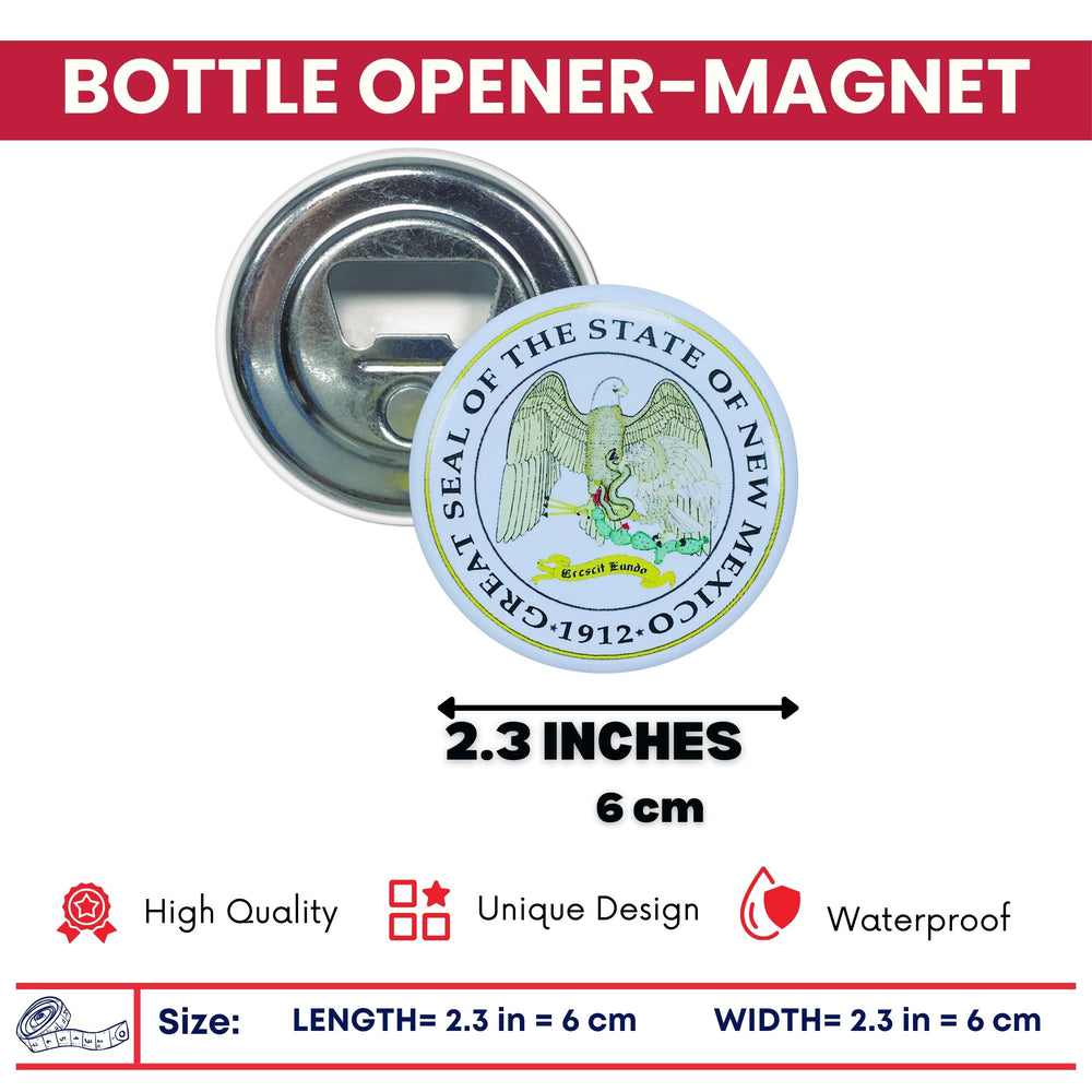 Bottle Opener - Magnet - State Seal New Mexico - USA
