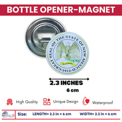 Bottle Opener - Magnet - State Seal New Mexico - USA
