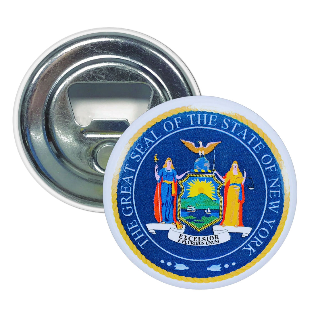 Bottle Opener - Magnet - State Seal New York - USA