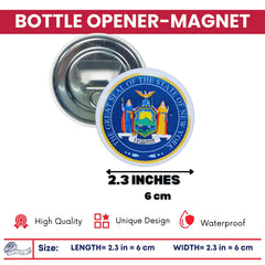 Bottle Opener - Magnet - State Seal New York - USA