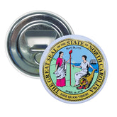 Bottle Opener - Magnet - State Seal North Carolina - USA