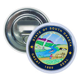 Bottle Opener - Magnet - State Seal South Dakota - USA