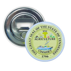 Bottle Opener - Magnet - State Seal Tennessee - USA