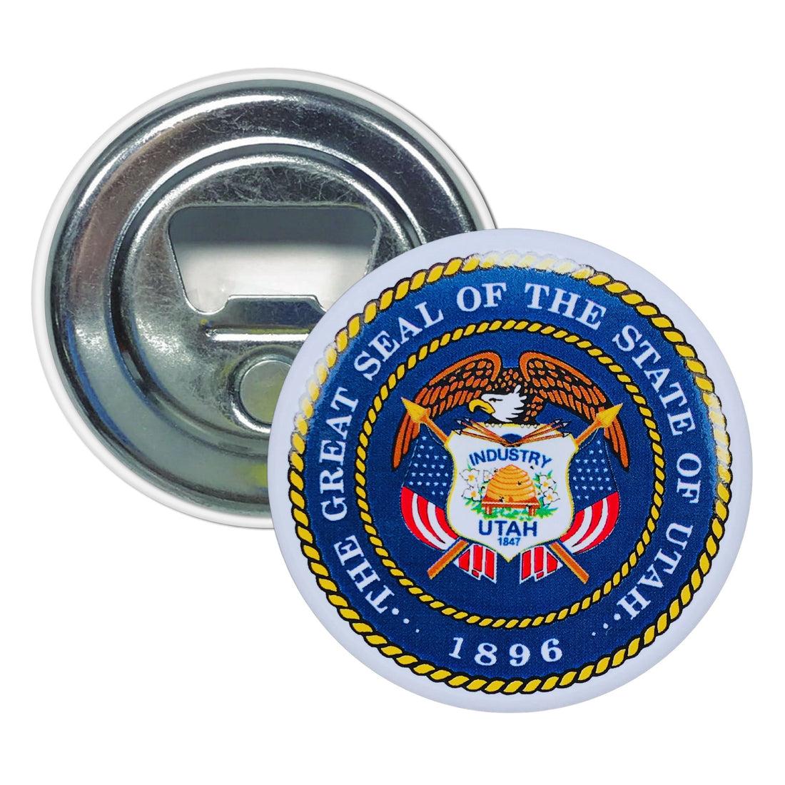 Bottle Opener - Magnet - State Seal Utah - USA