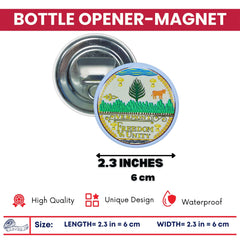 Bottle Opener - Magnet - State Seal Vermont - USA
